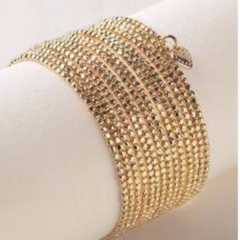 stella & dot ~ gold bardot spiral bangle bracelet